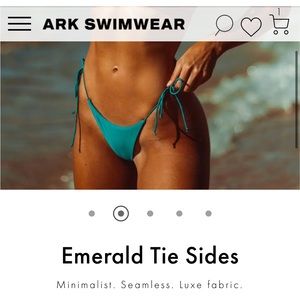 Ark swimwear emerald green tie side bottoms only